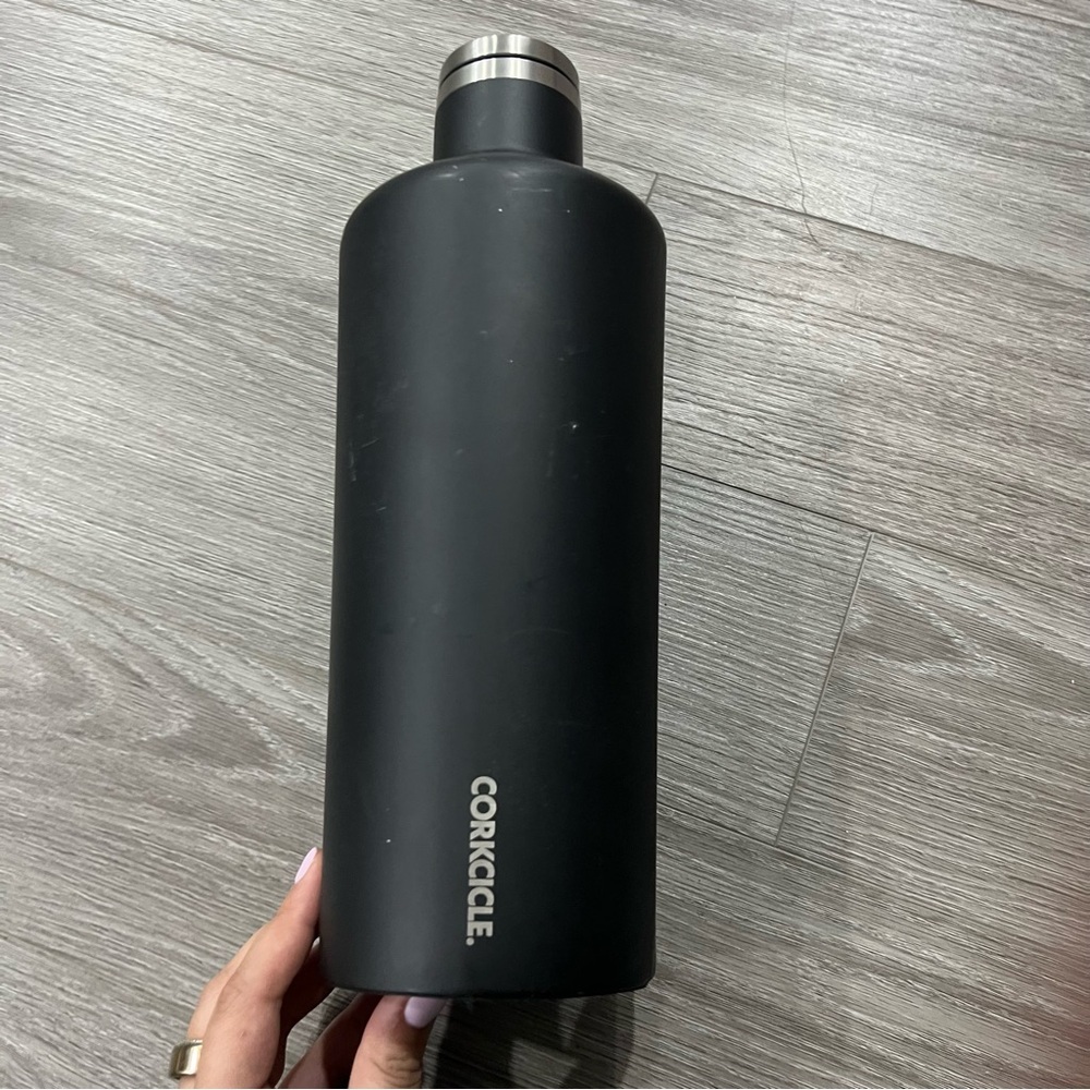 Corkcicle Black Water Bottle Stainless Steel 60 oz